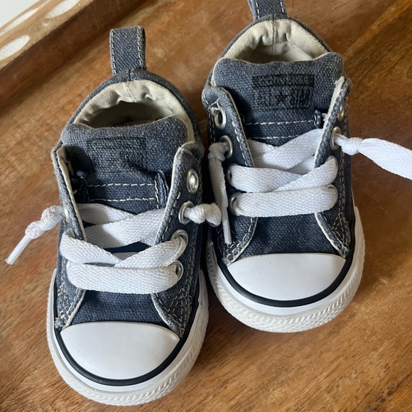 Converse Other - Toddlers / baby converse sneakers navy blue & white